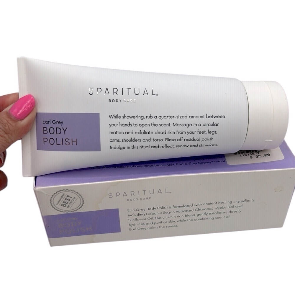 Sparitual Earl Grey Body Polish Organic 6 oz‎ New in Box!
